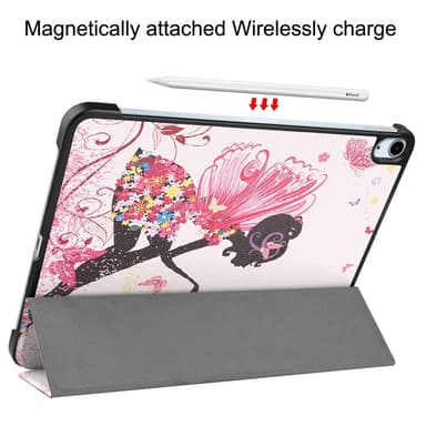 iPad Air 11 (2024) Kotelo Auto Herää / Nuku Kolminkertainen Taittojalusta Tabletin Suoja - Girl