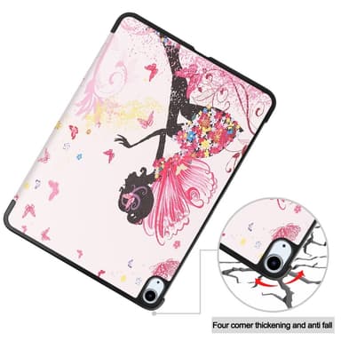 iPad Air 11 (2024) Kotelo Auto Herää / Nuku Kolminkertainen Taittojalusta Tabletin Suoja - Girl