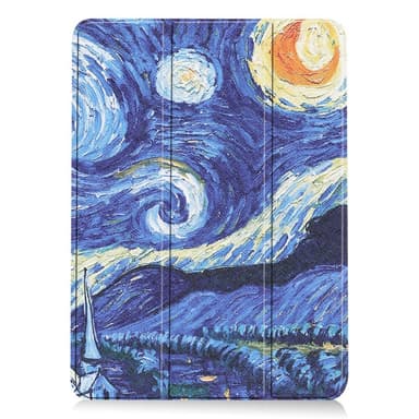 iPad Air 11 (2024) Kotelo Auto Herää / Nuku Kolminkertainen Taittojalusta Tabletin Suoja - Painting