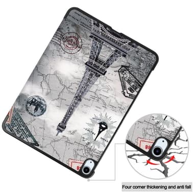 iPad Air 11 (2024) Kotelo Auto Herää / Nuku Kolminkertainen Taittojalusta Tabletin Suoja - Tower