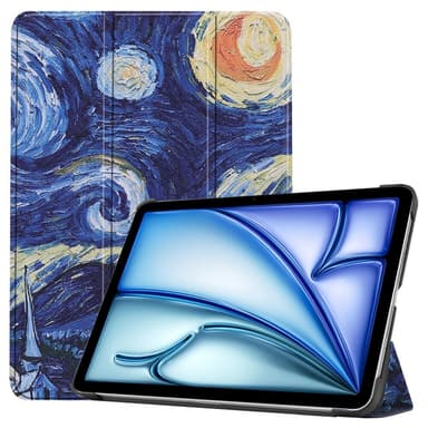 iPad Air 11 (2024) Kotelo Auto Herää / Nuku Kolminkertainen Taittojalusta Tabletin Suoja - Painting