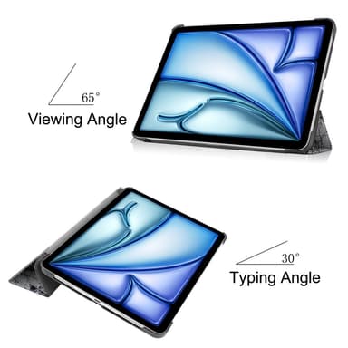 iPad Air 11 (2024) Kotelo Auto Herää / Nuku Kolminkertainen Taittojalusta Tabletin Suoja - Tower