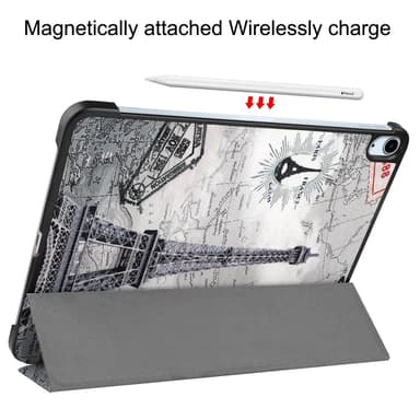 iPad Air 11 (2024) Kotelo Auto Herää / Nuku Kolminkertainen Taittojalusta Tabletin Suoja - Tower
