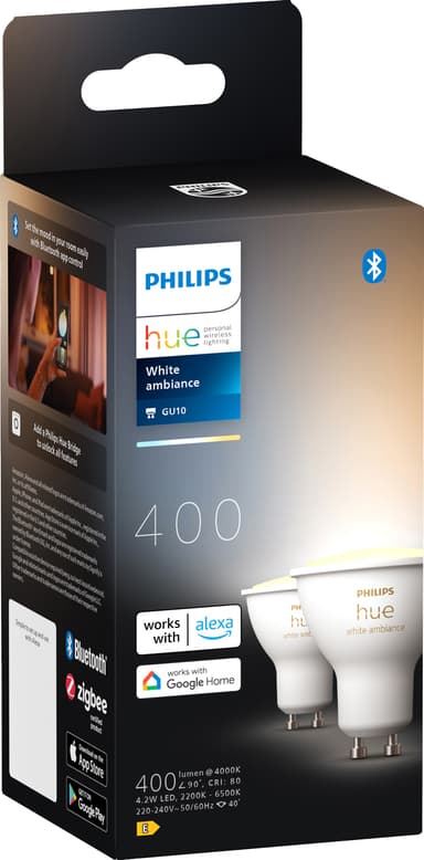 Philips Hue LED lamppu GU10 4,2 W (2 kpl)