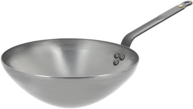 De Buyer Mineral B Element -wokkipannu, hiiliteräs, 28 cm