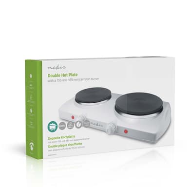 Nedis Keittolevy | Keittoalueet: 2 | 2300 W | Ylikuumenemissuoja | Valkoinen