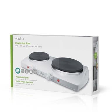 Nedis Keittolevy | Keittoalueet: 2 | 2300 W | Ylikuumenemissuoja | Valkoinen