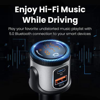 FM-lähetin Bluetooth-lähetin nopealla latauksella