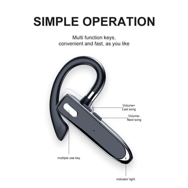 Kuulokkeet Bluetooth 5.1 Musta