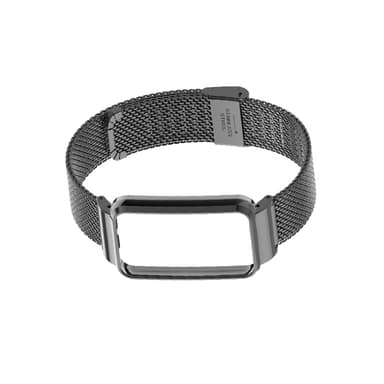 Ruostumattomasta teräksestä valmistettu kelloranneke suojaavalla kehyksellä Xiaomi Band 7 Prolle Musta