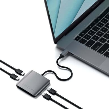 Satechi Aluminum 4-porttinen USB-C hubi