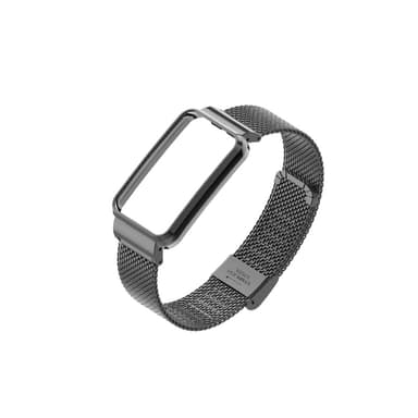 Ruostumattomasta teräksestä valmistettu kelloranneke suojaavalla kehyksellä Xiaomi Band 7 Prolle Musta