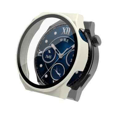 Suojakuori näytönsuojalla Huawei Watch GT3 Pro/Porschelle (46mm) Valkoinen
