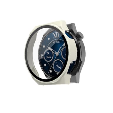Suojakuori näytönsuojalla Huawei Watch GT3 Pro/Porschelle (46mm) Valkoinen