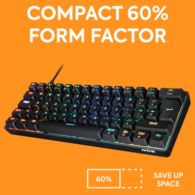 NOS C-450 Mini PRO RGB pelinäppäimistö (musta)