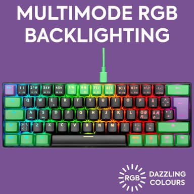 NOS C-450 Mini PRO RGB pelinäppäimistö (Riddle)