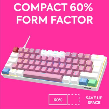 NOS C-450 Mini PRO RGB pelinäppäimistö (Cotton Candy)