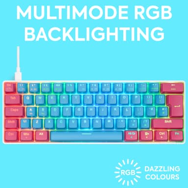 NOS C-450 Mini PRO RGB pelinäppäimistö (Lollipop)