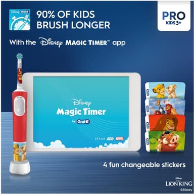 Oral-B Vitality Pro Kids Lion King sähköhammasharja 297257 (punainen)