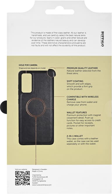 Buffalo 2in1 Samsung Galaxy A36 lompakkokotelo (musta)