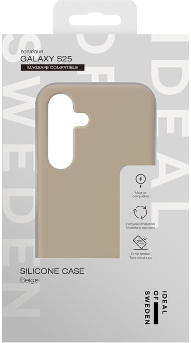 Ideal of Sweden Samsung Galaxy S25 Silicone MagSafe suojakuori (beige)