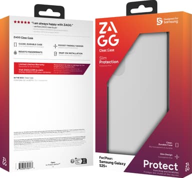 Zagg Samsung Galaxy S25+ kirkas suojakuori