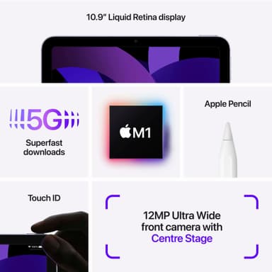 DEMO iPad Air 2022 64 GB WiFi + Cellular (tähtiharmaa)