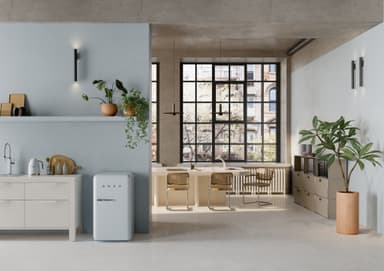 Smeg 50's Style Jääkaappi pakastelokeroll FAB10RPB6 (pastellinsinin)