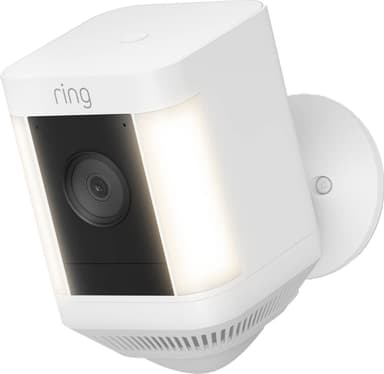 Ring Spotlight Cam Plus valvontakamera (valkoinen/pistokeliitäntä)