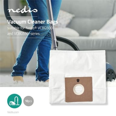 Nedis Pölypussi | 10 kpl | Mikrokuitu | Eniten myyty: Nedis® VCBG500 / VCBG550-Series | Valkoinen