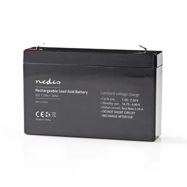 Nedis Lyijyakku | Lyijyhappo | Ladattava | 6 V | 7200 mAh