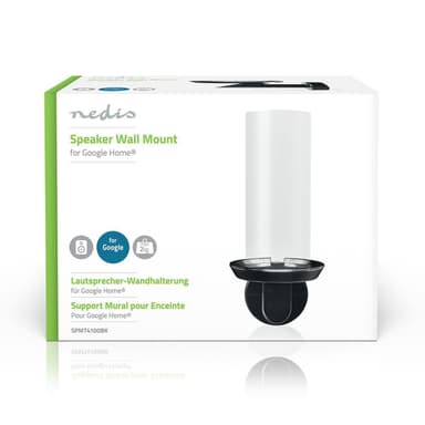 Nedis Kaiutinteline | Sopii käytettäväksi: Google Home® | Seinä | 2 kg | Kiinteä | Metalli / Teräs | Musta