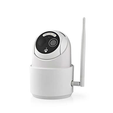 Nedis SmartLife Ulkokamera | Wi-Fi | Full HD 1080p | Kääntö/kallistus | IP65 | Maks. akunkesto: 5 Kuukautta | MicroSD (ei sisälly) / Pilvipalvelutallennus (valinnainen) | 5 V DC | Liiketunnistimella | Yökuvaus | Valkoinen