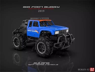 RC Big Foot Buggy 1:12, sininen/punainen