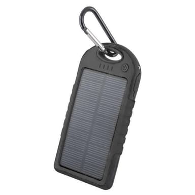 Forever STB-200 PowerBank, aurinko, 5000mAh - musta