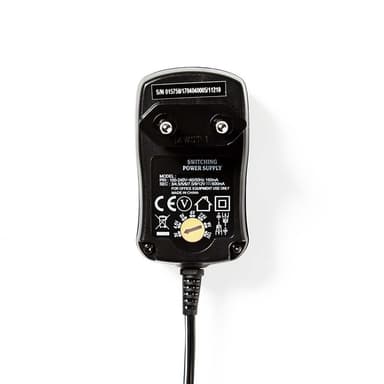 Nedis AC Yleisvirtalähde | 7.2 W | 3 - 12 V DC | 1.80 m | 1.0 A A | 6 plug(s) | Musta