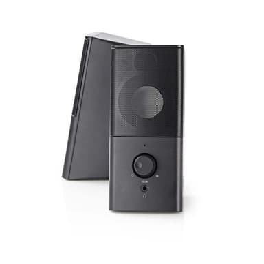 Nedis Pelikaiutin | Kaiutinkanavat: 2.0 | USB Virta | 3.5 mm uros | 18 W | Ei valaistusta | Äänenvoimakkuuden Säätö | Lähtöliitäntä: 1x 3.5 mm Audio lähtö