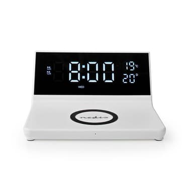 Nedis Herätyskello langattomalla latauksella | Qi-sertifioitu | 5 / 7.5 / 10 / 15 W | USB-A Uros | 2 Hälytysaikojen | Torkkutoiminto