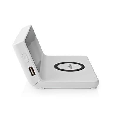 Nedis Herätyskello langattomalla latauksella | Qi-sertifioitu | 5 / 7.5 / 10 / 15 W | USB-A Uros | 2 Hälytysaikojen | Torkkutoiminto
