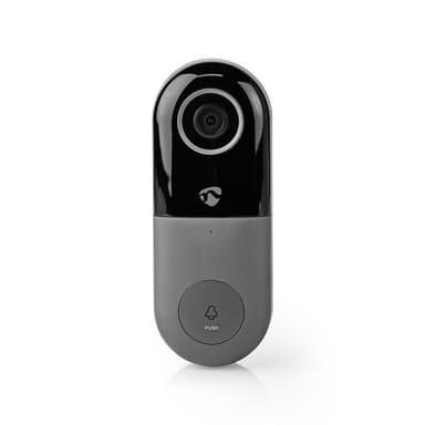 Nedis SmartLife Video Ovipuhelin | Wi-Fi | Muuntaja | Full HD 1080p | MicroSD (ei sisälly) / Pilvipalvelutallennus (valinnainen) | IP54 | Liiketunnistimella | Yökuvaus | Harmaa / Musta