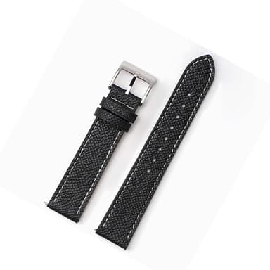 Kellon hihnan vaihto Rolexille ja Swtachille Musta 20 mm