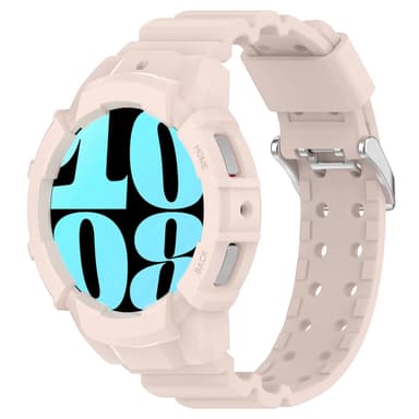 Armor silikoniranneke suojakuorella Samsung Galaxy Watch6 40mm Vaaleanpunainen