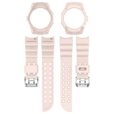 Armor silikoniranneke suojakuorella Samsung Galaxy Watch6 40mm Vaaleanpunainen