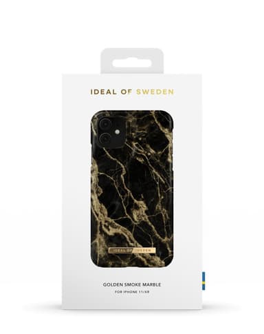 Printed Case iPhone 11/XR Golden Smoke Marble