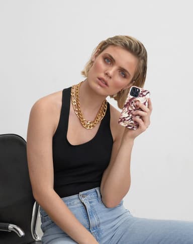 Printed Case iPhone 11/XR Calacatta Ruby Marble