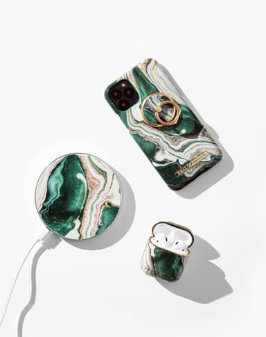 Printed Case Galaxy S9 Plus Golden Jade Marble