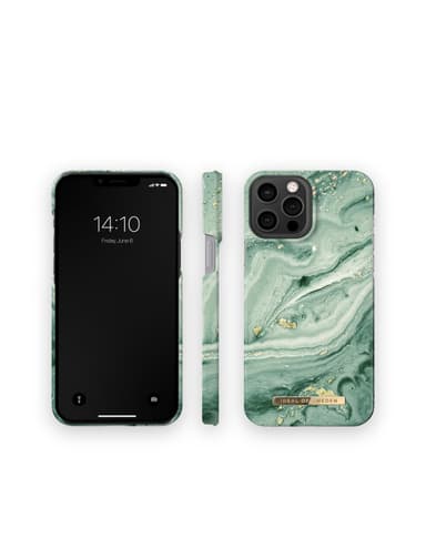 Printed Case iPhone 12PM/13PM Mint Swirl Mrbl