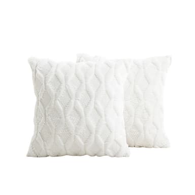 Pehmeä koristeellinen tyynynpäällinen olohuoneeseen, sohva 2 kpl Valkoinen XXL