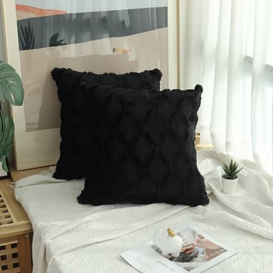 Pehmeä koristeellinen tyynynpäällinen olohuoneeseen, sohva 2 kpl Musta XL