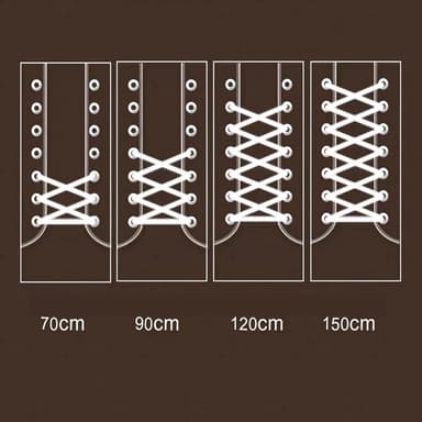 Pyöreät kengännauhat 5 paria Ruskea 4 mm/1.5 m